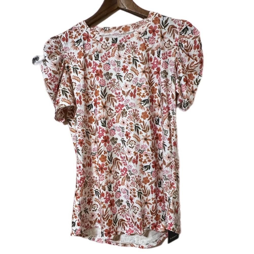 Ivicoer Fashion Women Floral Puff Sleeve Top Shirt Blouse Size S